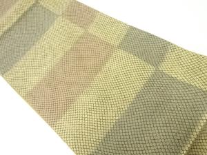 変わり市松模様織出し全通袋帯